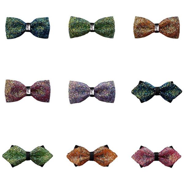 

men luxury sparkling crystal pre-tied bowties noble shiny rhinestone bow ties bwtqn0310, Black;gray