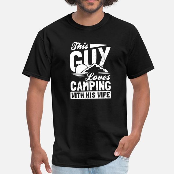 

couples camping loves camping with his wife gift t shirt men designs 100% cotton o neck normal graphic funny casual spring novelty shirt