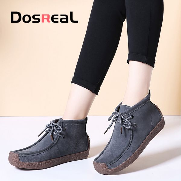 

dosreal winter shoes women ankle flats shoes black rubber shoe with fur warm flats for female casual shoe ladies chaussure femme