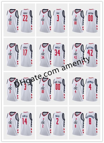

men wizards washington 2 wall 3 beal 8 hachimura 22 porter basketball jerseys bradley rui john otto honors unseld city jersey, Black