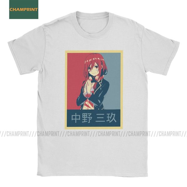 

miku quintessential quintuplets футболки мужские накано hanayome toubun манга аниме хлопок tee рубашка с коротким рукавом футболки 6xl