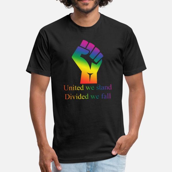 

радужная united we stand тенниски людей designs хлопка круглый воротник уникальные сумасшедший юмор весна осень outfit рубашку