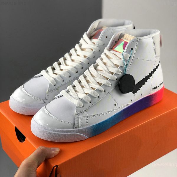 

2021 new blazer mid 77 vintage have a good game men women skateboard sneakers 3m white rainbow casual shoes mens sports trainers size36-45, White;red