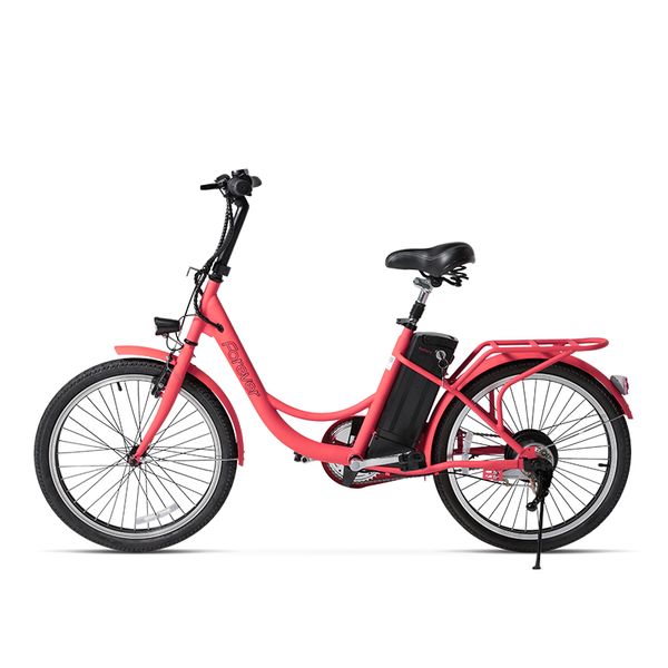 

22 inch urban electric bicycle 36v250w lithium battery princess electric bicycle range 40-60km, Silver;blue