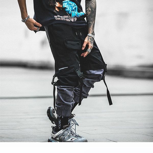 

mens vintage trousers men casual cotton joggers solid drawstring streetwear baggy harem pants men workout sweatpants asian size s-2xl, Black