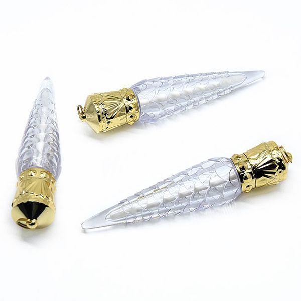 

wholesale 5ml carrot shape clear empty lip gloss tube diy transparent liquid lipgloss container queen wands lip gloss bottles
