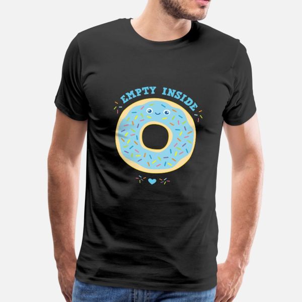

donut empty inside blue funny birthday gift idea t shirt men customize short sleeve round neck fit loose new fashion summer natural shirt