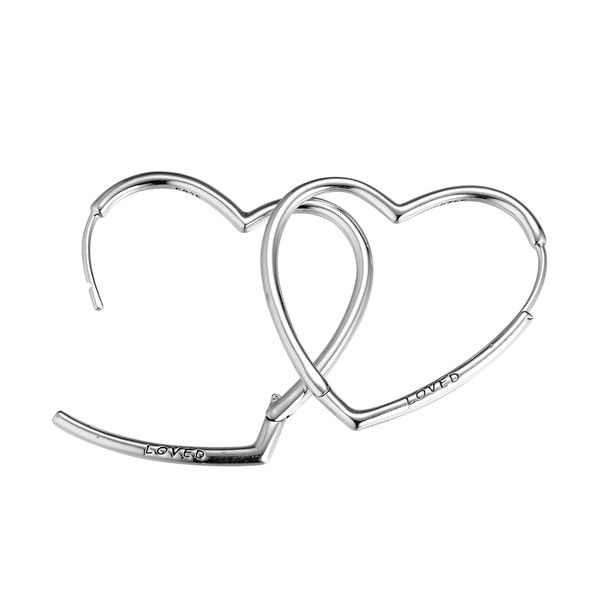 

genuine 925 sterling silver large earrings for women asymmetric hearts of love hoop earrings party wedding gift fine jewelry 200924, Golden;silver
