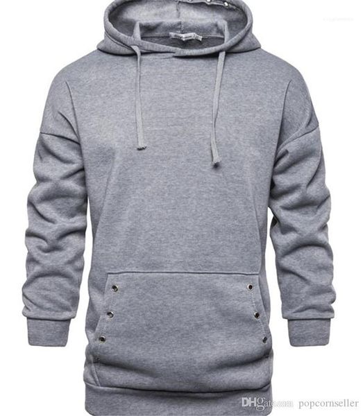

fashion designer pullover hoodies new mid length sports hoodie new street style males long sleeve clothing mens, Black