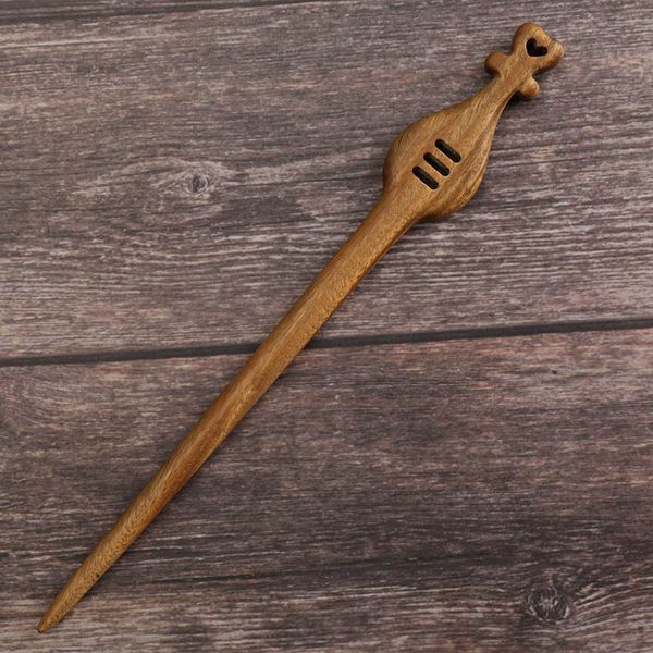 

getnoivas vintage chinese style green sandalwood hair sticks handmade wooden hairpins women hair pin headdress ornaments, Golden;silver