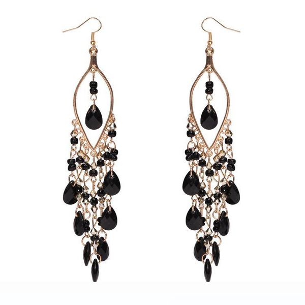 

2020 earrings promotion direct selling women jewelry new arrival peacock shape long tassel drop earrings 2020, Silver