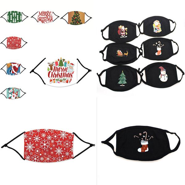 

christmas xmas printed mask cartoon christmas tree deer mask mouth cover dustproof earloop resuable washable masks dwc1005