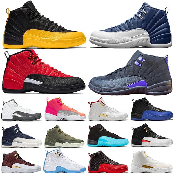 

new indigo dark concor 12 12s basketball shoes reverse flu game taxi punch fiba gym red mens trainers sports zapatos sneakers