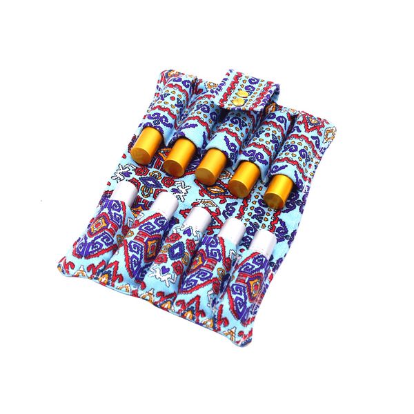 

10 grids essential oil bag nail polish travel holder canvas storage for 5ml 10ml