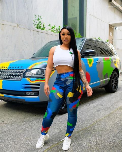 

брюки весна ближний талии тощий фитнес женские брюки casual streetwear с zipper 4colors камуфляж тонкий женщин дизайнерские, Black;white