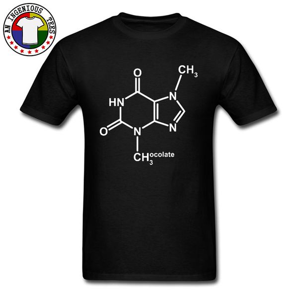 

theobromine molecule chocolate structure illustration men tshirt 100% cotton round neck normal t shirt street tee shirts brand