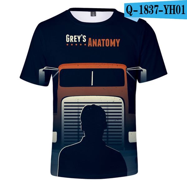 

grey's anatomy printed tumblr spring summer crewneck 3d print shirts comics harajuku hentai men clothing