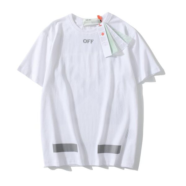 

designer fashion casual off summer back letter round neck short sleeve t-shirt men and women street bottoming shirt t-shirt12, White