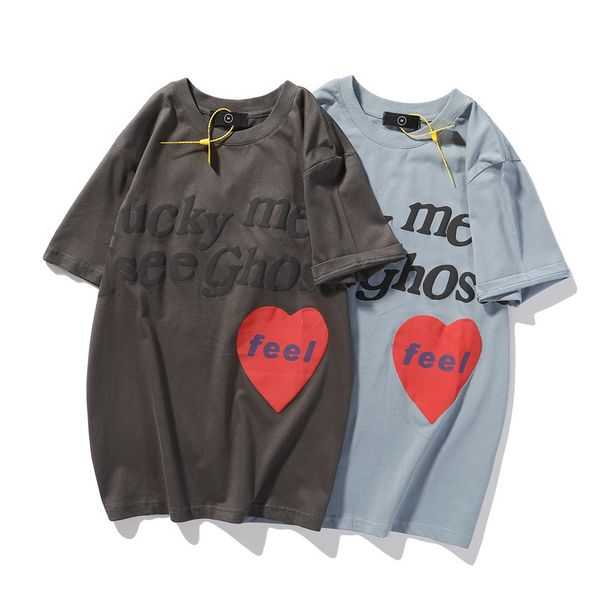 

new men tshirt kanye west kids see ghosts oversized t shirt tour commemorative printed retro loose harajuku short sleeve t-shirt