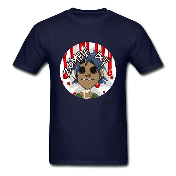 

zombie boy gorillaz t shirt o-neck cotton short sleeve men's t-shirt plain big size tee shirts homme