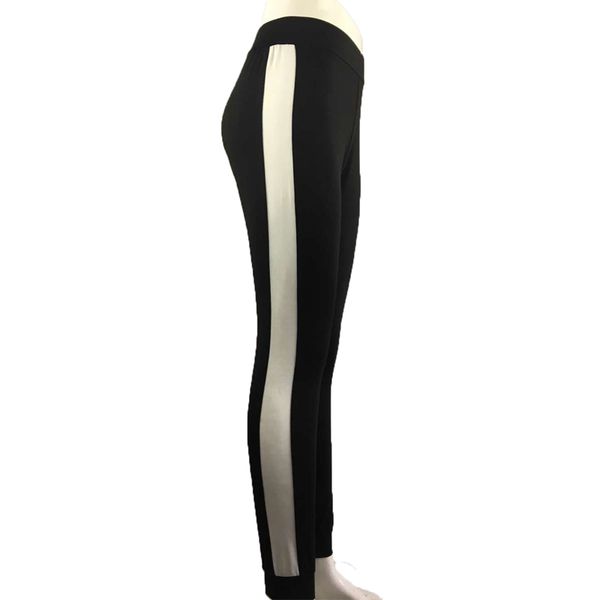 

yoga outfits 2021 pants women black white patchwork elasticity fitness leggings breathable quick dry workout sportwear tights, White;red