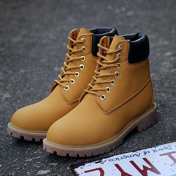 

fashion snow boots men 2020 new autumn winter warm comfortable suede leather work shoes male plus size hx-161, Black