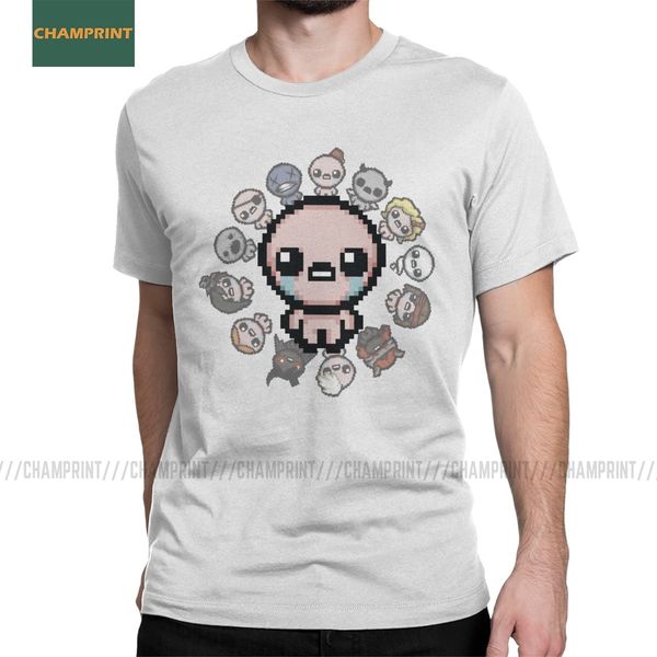 

the binding of isaac circle of characters men t shirt afterbirth rebirth game lamb azazel demon tee short sleeve t-shirt cotton