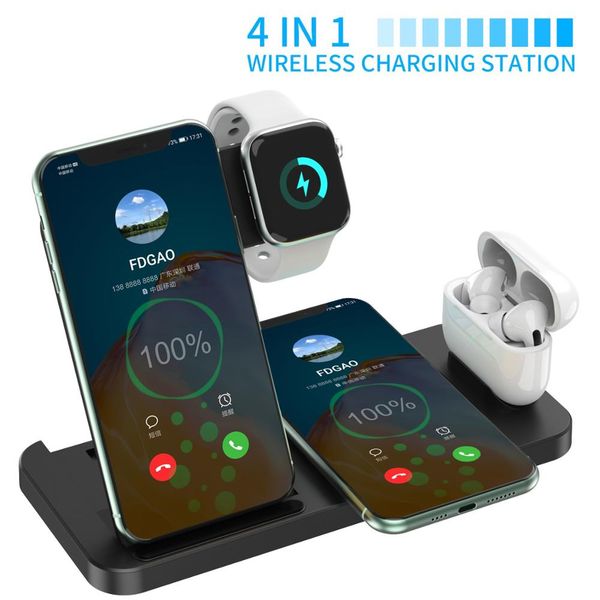 

15w беспроводное зарядное устройство подставка для iphone 11 xs xr x 8 apple наблюдать за 5 4 3 2 airpods pro в 1 зарядка для док-станции дл