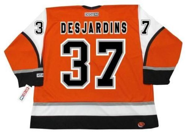 

men women youth eric desjardins philadelphia flyers 2003 ccm turn back alternate jersey all stitched any name any numbergoalie cut, Black;red