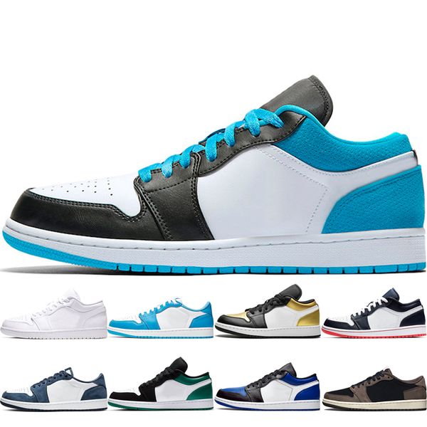 

низкий 1 лазерный синий баскетбольная обувь мужские 1s royal blue military themed золото toe тропический коричневый черный кибер мужчины жен