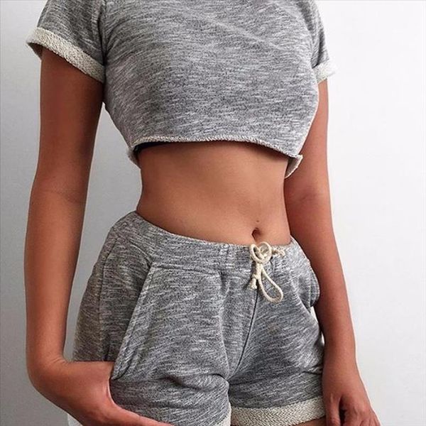 

patchwork 2020 new design fashion suit set women tracksuit two piece style outfit sweatshirt sport wear, Gray