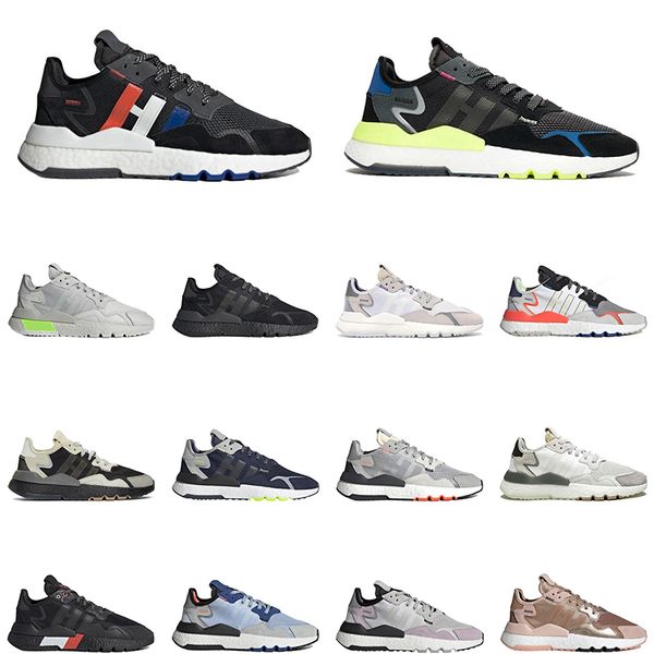 

nite jogger zapato white reflective men women running shoes power blue black reflective outdoor chaussures sneakers mens trainer