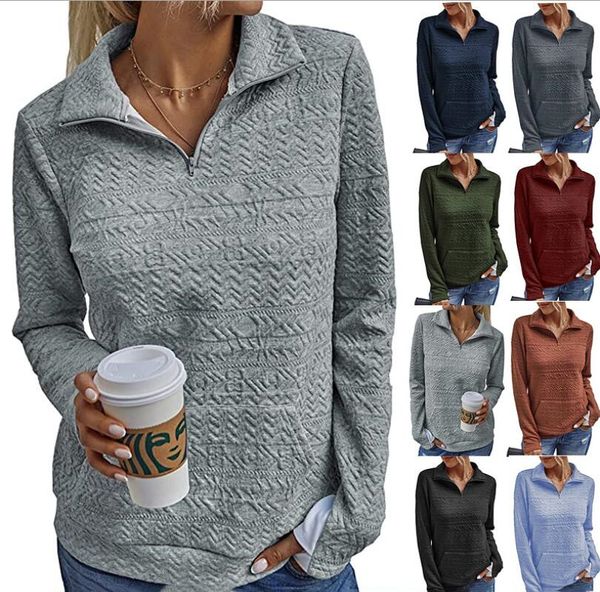 Frauen Sweatshirt Weiblichen reißverschluss Rundhals Pullover langärmeligen Pullover Reine Farbe Mohair Pullover Pullover Lässige Männliche Oberbekleidung LSK1109