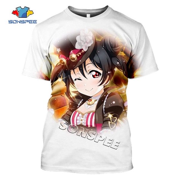 

men anime loli girl love live 3d print shirts anime graphic oversized men clothing