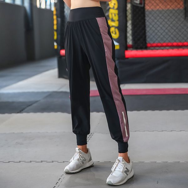 

new yoga fitness pants women's large size autumn comfort loose running sports pants at home lady 100 kg harun slim legging, White;red