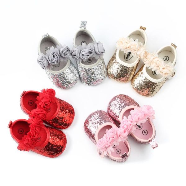 

baby girl sequins shoes rose flower princess baby toddler shoes first walkers newborn soft sole for girls birthday gift