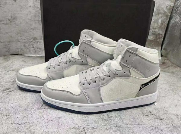 

2020 1s men women sneakers fashion high & low leather casual outdoor 1 og dunk shoes skateboarding sports shoes 36-44, Black