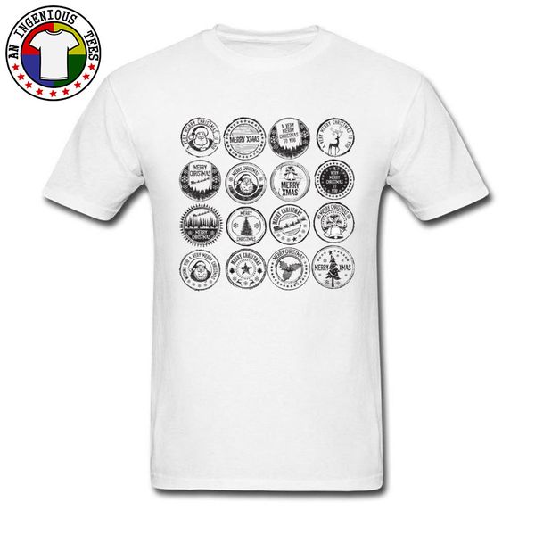 

100% cotton short sleeve brand-clothing vintage christmas stamp pattern tshirt summer autumn /shirts culture t-shirts