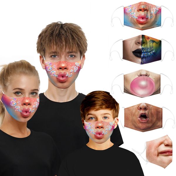 

children adults pm2.5 cotton designer masks dust prevention 3d printed mask adjustable protective mask dust haze breathable face masks
