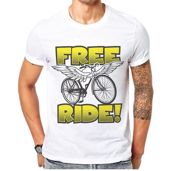 

2019 funny bicycle skateboard design men t shirt male tee street style printed short sleeve cotton tees mens t-shirt