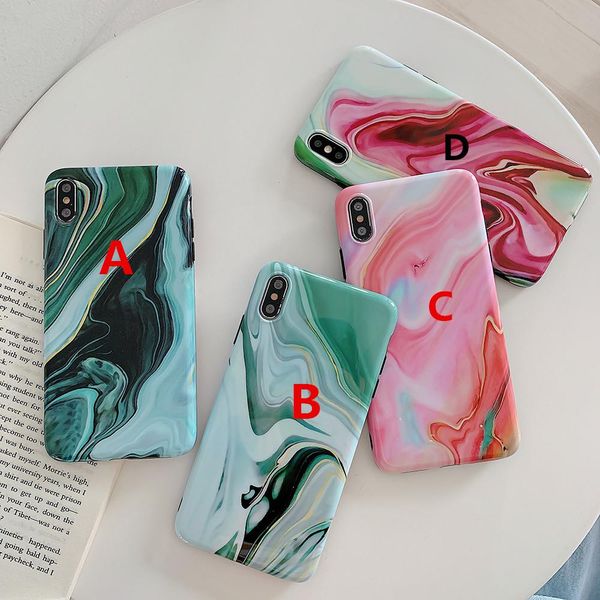 

cgjxsfashion oil painting marble texture phone cases for iphone xr xs max 6 6s 7 8 plus x xs soft imd drawing phone back cover cases