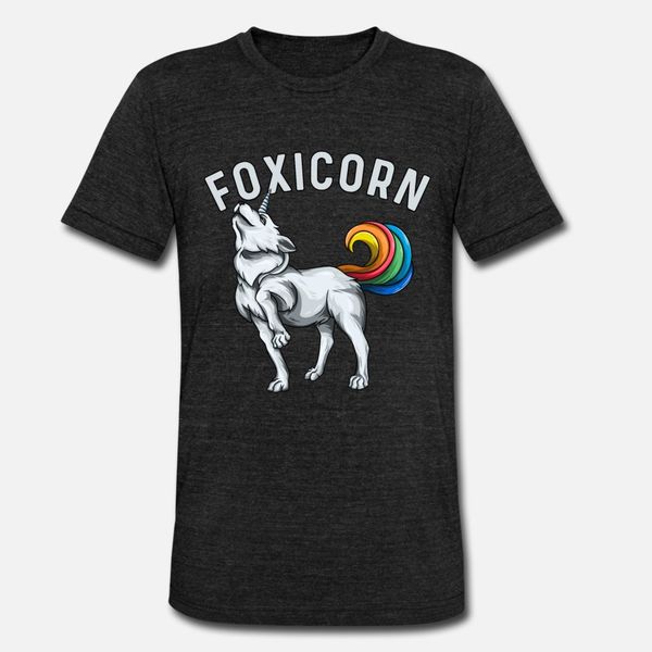 

foxicorn cute fox unicorn magical rainbow animal t shirt men designs tee shirt s-xxxl solid color anti-wrinkle fashion spring normal shirt