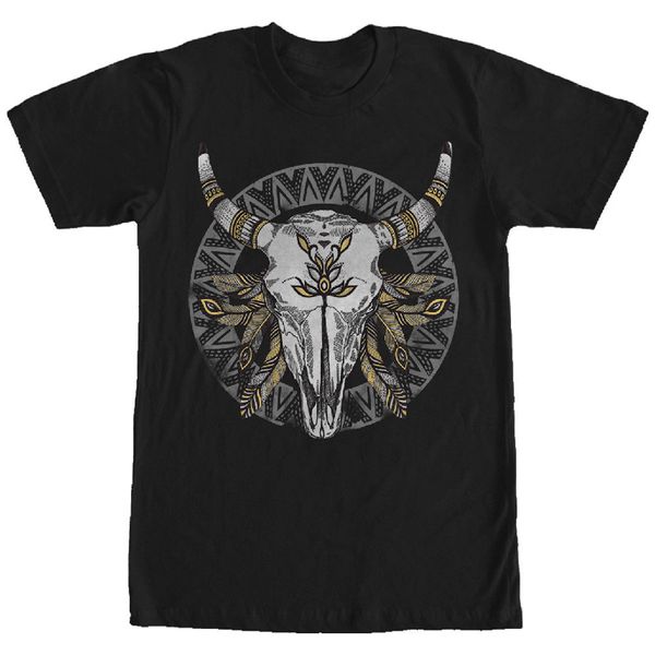 

2019 мода 100% хлопок майка коровы череп с оперением mens graphic t shirt tee рубашки