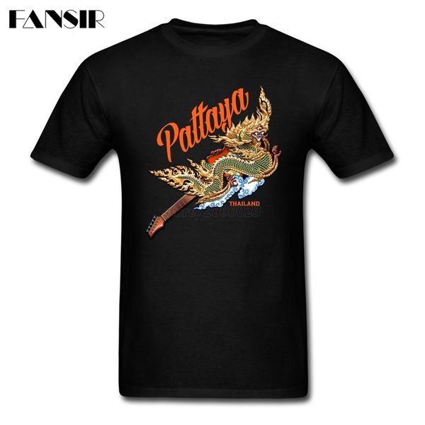 

pattaya dragon men t shirts screen printing shirts men male custom cotton short sleeve big size brand clothing for family