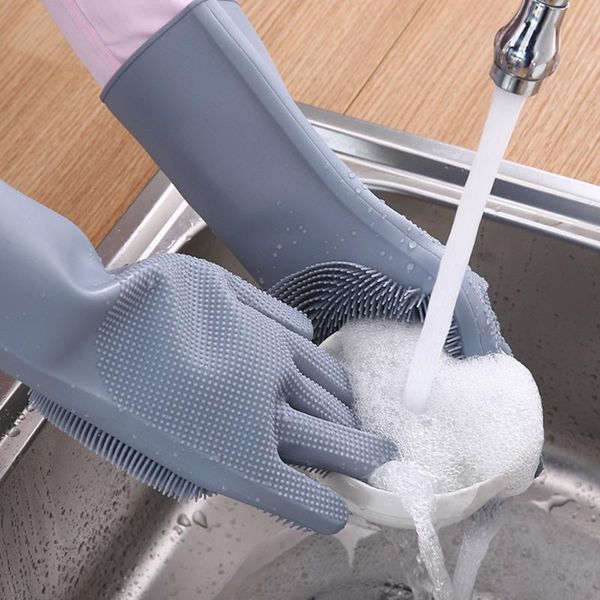 

silicone magic dishwashing gloves reusable dishwasher cleaning silicone washing gloves rubber glove for household car washing
