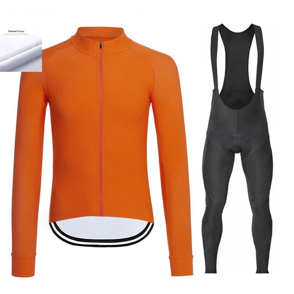 

long sleeve cycling jersey suit men thermal fleece autumn winter warm bike wear team racing jersey set, Black;blue