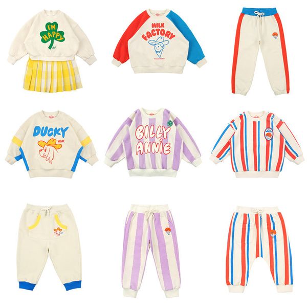 

on stock kids sweaters 2020 bebe brand new spring boys girls cartoon print sweatshirts baby children cotton outwear clothes lj200814, Black