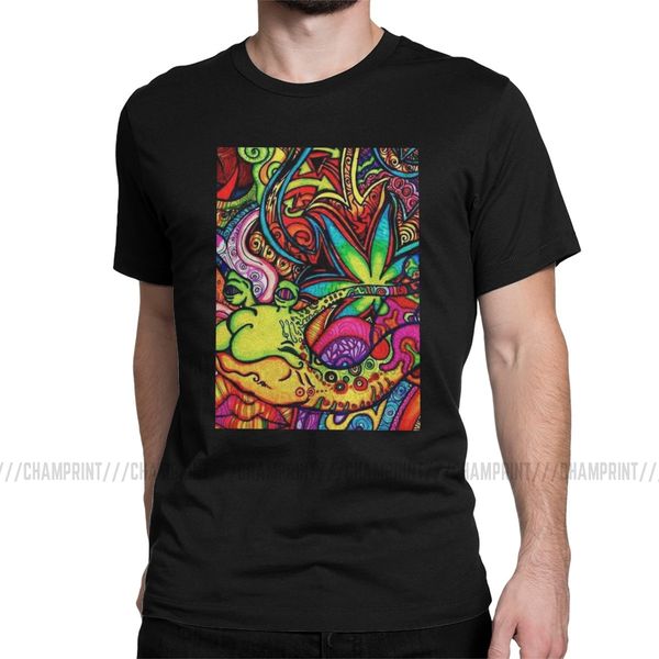 

хиппи стиль trippy blacklight psychedelic футболка мужская 100% хлопок повседневный t-shirt o шеи тройники с коротким рукавом топы plus разм