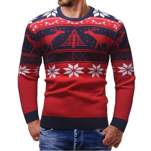 

loldeal men christmas deer print pocket warm hooded sweater thick fashion warm pullovers sweaters, White;black