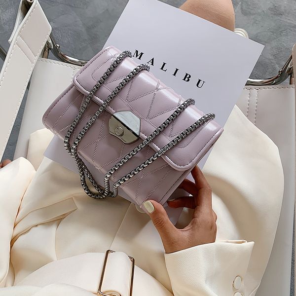 

women handbag 2020 new korean fashion casual plaid pu chain shoulder messenger bags famous classic brand designer crossbody bag